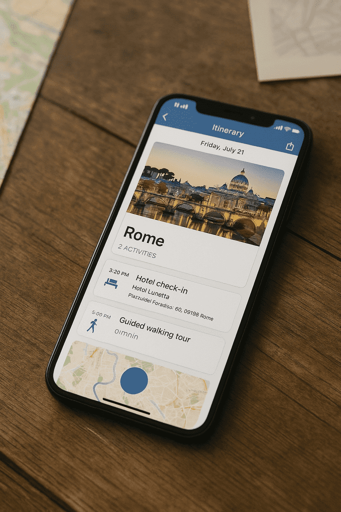 Rome Map on a phone